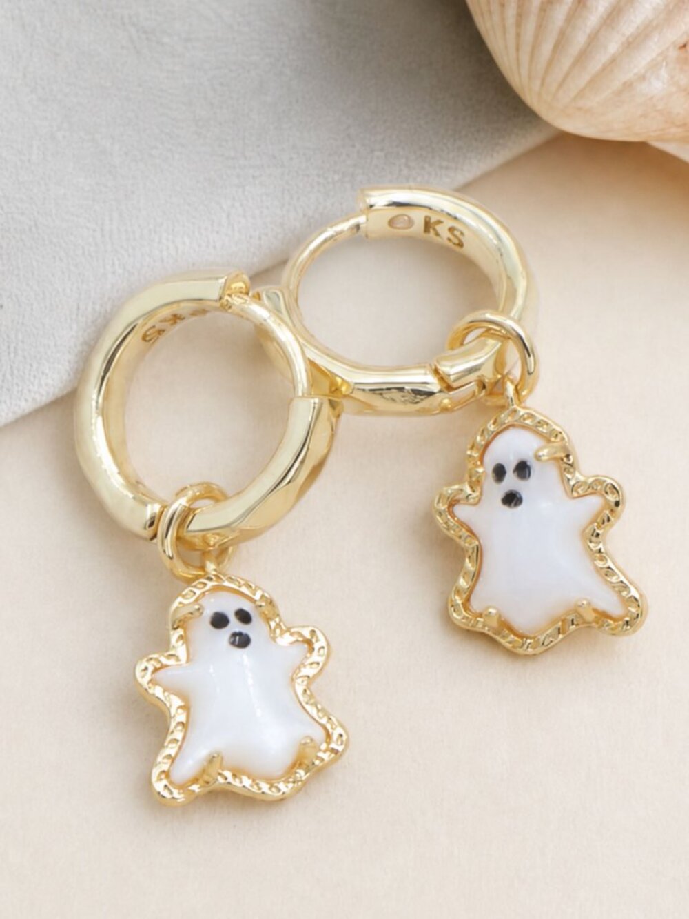 Kendra Scott Ghost Huggie Earrings - Picture 2 of 2
